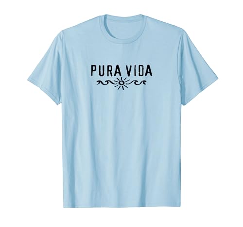 Pura Vida, Costa Rica, wave, sun, happiness, satisfaction T-Shirt