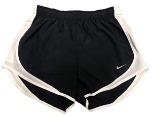 women's nike black/white drifit tempo shorts - xs