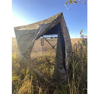 Rhino Blinds R180 3 Person See Through Hunting Ground Blind, Realtree Edge