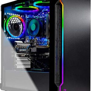 SkyTech Shadow Gaming Computer PC Desktop - Ryzen 5 3600 6-Core 3.6GHz, GTX 1660 Ti 6G, 500G SSD, 8GB DDR4 3000, RGB, AC WiFi, Windows 10 Home 64-bit, Black