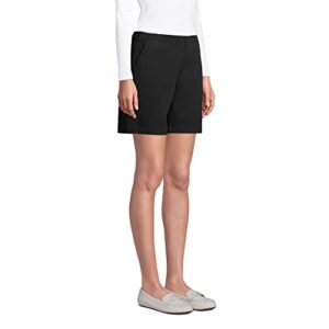 Lands' End Women's Pull On 7IN Chino Shorts Black Regular 16