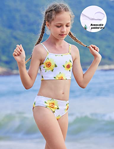 Arshiner Girls' Tankini Bathing Suits Beach Cute Swimwear Bikini Swimsuits Kids Swimming Clothes Size 8 9 Years