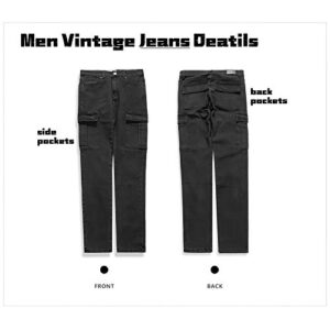 Pantete Mens Slim Fit Jeans 7 Pockets Stretch Skinny Denim Pencil Pants Nova Fashion