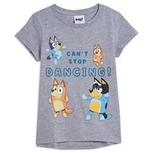 bluey family bingo bandit mom little girls graphic t-shirt gray 7-8