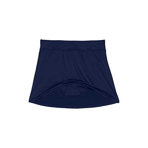 Lands' End Womens Chlorine Resistant Swim Skirt Swim Bottoms Deep Sea Navy Regular 8