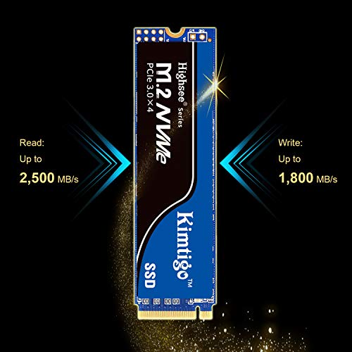 kimtigo 512GB SSD M.2 2280 NVMe Interface PCIe Gen 3x4 Internal Solid State Drive (Read/Write Speed up to 2500/1800 MB/s) 3D NAND KTP-660