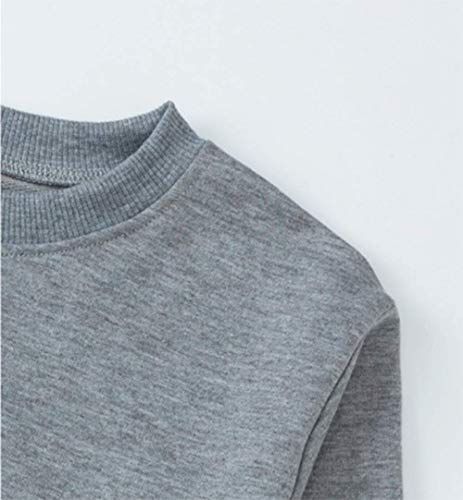 XLXUXU Girls Crop Tops Sweatshirts Kids Cute Long Sleeve Printings Fashion Pullover Shirt Best Friends Grey