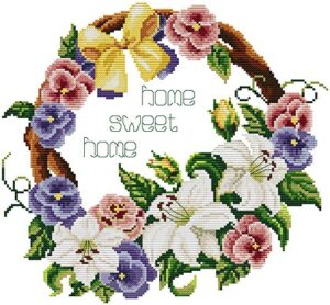 cross stitch kits, awesocrafts sweet home easy patterns cross stitching embroidery kit supplies christmas, stamped or counted (sweet home, counted)