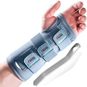 featol wrist brace carpal tunnel for women men, adjustable night sleep support brace with splints left hand, medium/large