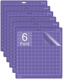 gwybkq cutting mat for cricut explore air 2/maker 6 pack strong 12x12 purple adhesive sticky non-slip cut mats for silhouette cameo 4/3/2/1 replacement accessories for crafts