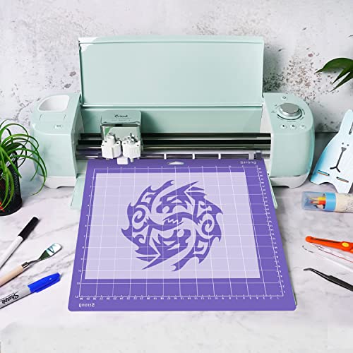 Gwybkq Cutting Mat for Cricut Explore Air 2/Maker 6 Pack Strong 12x12 Purple Adhesive Sticky Non-Slip Cut Mats for Silhouette Cameo 4/3/2/1 Replacement Accessories for Crafts