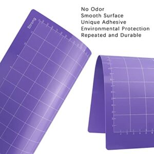 Gwybkq Cutting Mat for Cricut Explore Air 2/Maker 6 Pack Strong 12x12 Purple Adhesive Sticky Non-Slip Cut Mats for Silhouette Cameo 4/3/2/1 Replacement Accessories for Crafts