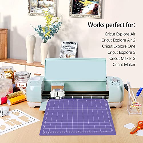 Gwybkq Cutting Mat for Cricut Explore Air 2/Maker 6 Pack Strong 12x12 Purple Adhesive Sticky Non-Slip Cut Mats for Silhouette Cameo 4/3/2/1 Replacement Accessories for Crafts