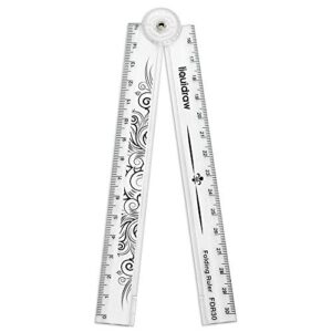 liquidraw 30cm folding ruler foldable ruler school stationery (clear)