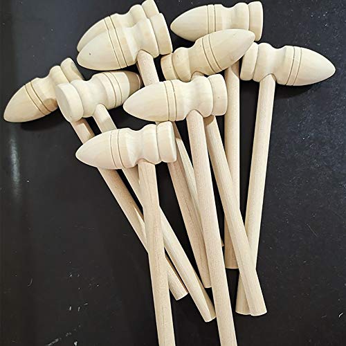 ccHuDE 12 Pcs Mini Wooden Hammer for Chocolate Wooden Crab Mallet for Lobster Wood Shell Cracker Seafood Tool