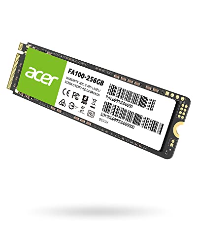 acer FA100 256GB SSD - M.2 2280 PCIe Gen3 x 4 NVMe Interface, 8 Gb/s, 3D NAND Internal Solid State Hard Drive Up to 1950 MB/s - BL.9BWWA.118