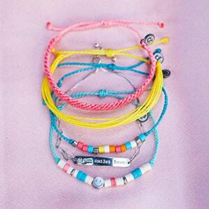 Pura Vida Charli D'Amelio Bracelet Style Pack - Adjustable Bands, Assorted Designs - Set of 5