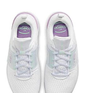 Nike Women's Renew in Season TR 10 Shoe, White/Green Glow-Violet Shock, 8.5 M US