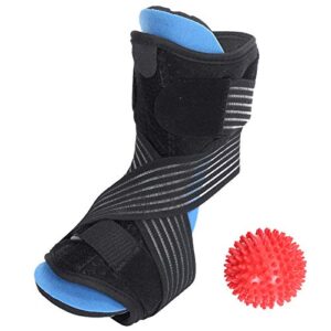 Plantar Fasciitis Night Splint Adjustable Ankle Brace Foot Drop Orthotic Brace Plantar Fasciitis Braces Support for Women and Men Right/Left Feet(Red Ball)