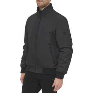 Calvin Klein Men's Winter Coats-Sherpa-Lined Hooded Soft Shell Jacket, Jet Black, Large