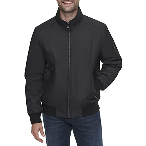 Calvin Klein Men's Winter Coats-Sherpa-Lined Hooded Soft Shell Jacket, Jet Black, Large