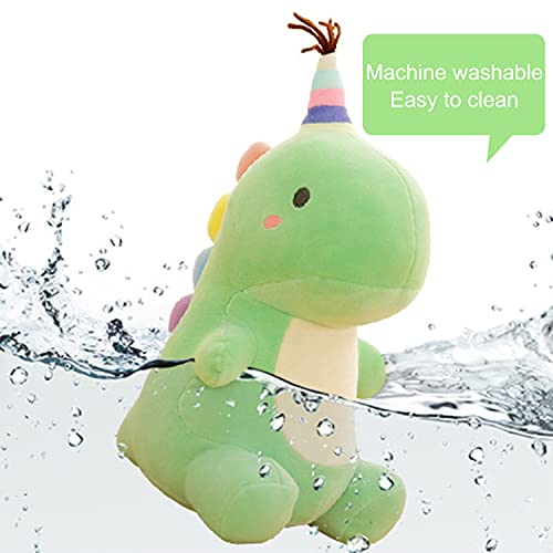 VHYHCY Stuffed Animal Plush Toys, Cute Dinosaur Toy, Soft Dino Plushies for Kids Plush Doll Gifts for Boys Girls (Green, 9 Inch)