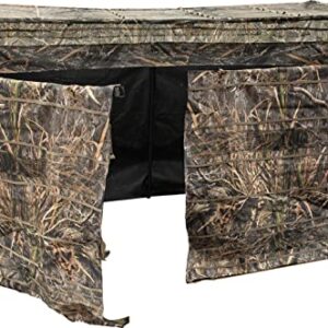 Drake Waterfowl Ghillie 4-Man Blind with No-Shadow Dual Action Top Mossy Oak Shadow Grass Habitat