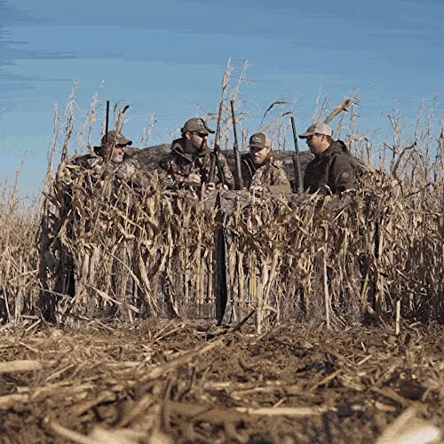 Drake Waterfowl Ghillie 4-Man Blind with No-Shadow Dual Action Top Mossy Oak Shadow Grass Habitat