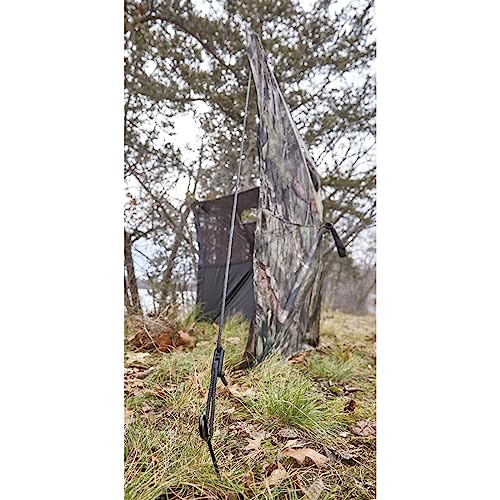 Guide Gear Dual Hub Turkey Hunting Ground Blind, 1-2 Person Tent, Duck, Deer Hunting Gear Equipment Accessories, Mossy Oak Break Up Country, 36"x 36", Mossy Oak Break-Up Country