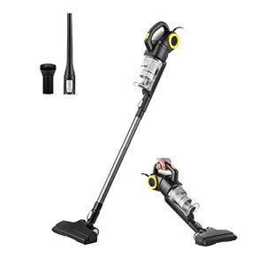 comfee' 20s 3 in 1 lightweight stick vacuum cleaner, powerful suction corded handheld vac for pet hair, black