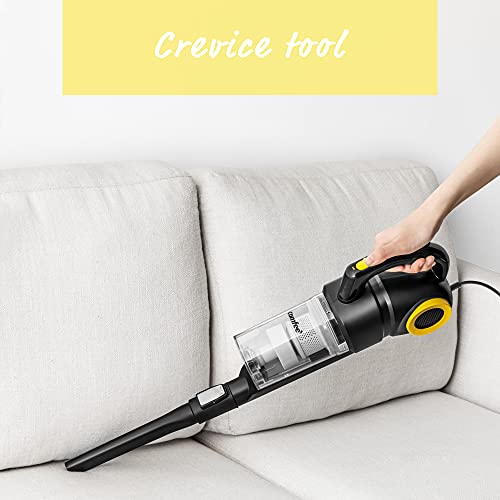 COMFEE' 20S 3 in 1 Lightweight Stick Vacuum Cleaner, Powerful Suction Corded Handheld Vac for Pet Hair, Black