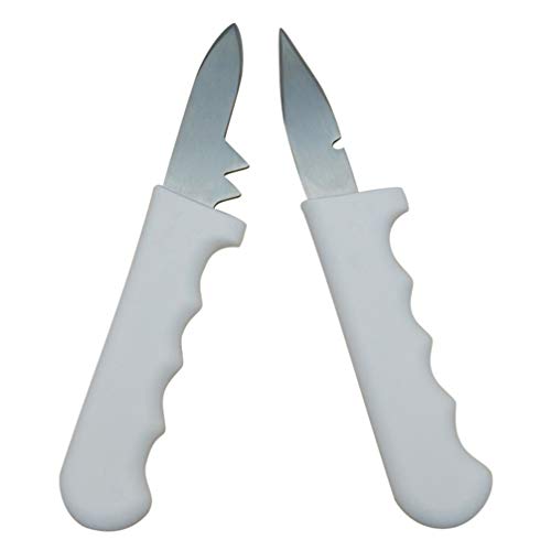 Hemoton Pro Tools Scallop T Tool 2pcs Oyster Shuckers Opener Seafood Clam Opener Cutters Scallops Shellfish Cutters Kitchen Gadgets Tools T Tool T Tool T Tool T Tool T Tool Crab Tools