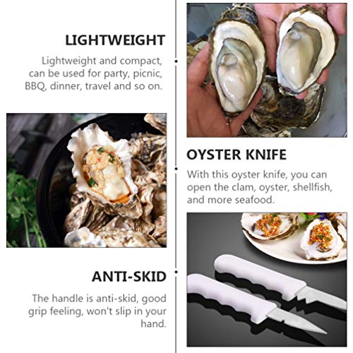 Hemoton Pro Tools Scallop T Tool 2pcs Oyster Shuckers Opener Seafood Clam Opener Cutters Scallops Shellfish Cutters Kitchen Gadgets Tools T Tool T Tool T Tool T Tool T Tool Crab Tools