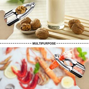 FECILA 5 Pcs Crab Crackers and tools Set - Seafood tools Set Crab leg Crackers Lobster Nut Crackers Opener Home Kitchen Parties Tools, Black