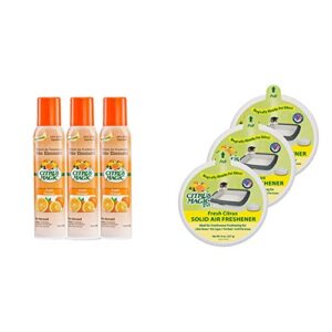 citrus magic natural odor eliminating air freshener fresh orange, pack of 3, 3-ounces each & magic pet odor absorbing solid air freshener, pack of 3, 8-ounces each