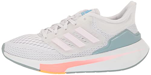 adidas Women's EQ21 Running Shoe, Dash Grey/Almost Pink/Acid Red, 8