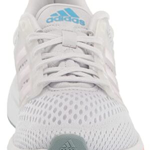 adidas Women's EQ21 Running Shoe, Dash Grey/Almost Pink/Acid Red, 8