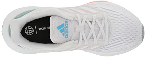 adidas Women's EQ21 Running Shoe, Dash Grey/Almost Pink/Acid Red, 6