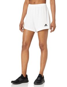 adidas women's entrada 22 shorts, white, medium