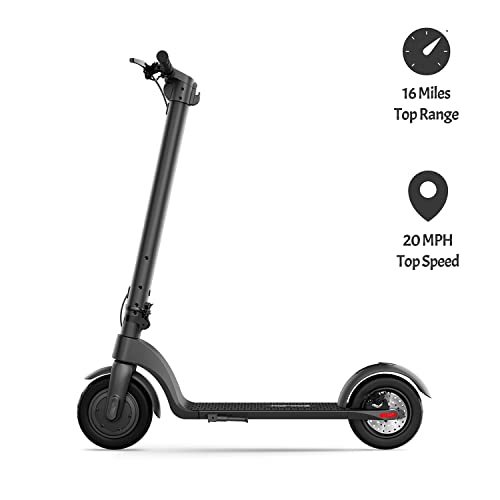 Jetson Knight Adult Electric Scooter, LCD Display, Removeable Rechargeable Battery, Thumb Throttle, Easy-Folding Mechanism, Up To 20 MPH, Range of up to 16 Miles, Ages 12+, Black, JKNGH1-BLK