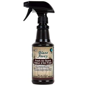 blaze away commercial air freshener/odor eliminator & smoke neutralizer spray - professional odor removal - cleans strong odors on a molecular level - long lasting fresh air scent - 16oz sprayer