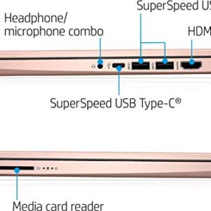 2022 HP Stream 14in HD Display, Intel Celeron N4020 Dual-Core Processor, 4GB DDR4 Memory, 128GB storage (64GB eMMC+ 64GB card), WiFi, Webcam, Bluetooth,HDMI,1-Year Microsoft 365, Rose Gold|NoCo Bundle