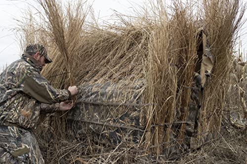 Avian-X G-Blind 4-Person Hunting Blind | Unique G-Shaped Frame Waterfowl Blind in Mossy Oak Shadow Grass Habitats Camo