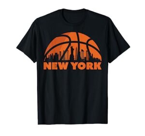 new york city skyline new york basketball fan jersey t-shirt
