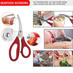 Seafood Tools Set Includes 4 Crab Crackers 6 Seafood Fork 6 Lobster Crackers 1 Seafood Scissors 1 Oyster Knife 1 Shrimp Cleaning Tool-Nutcracker Set（19 Piece ）