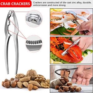 Seafood Tools Set Includes 4 Crab Crackers 6 Seafood Fork 6 Lobster Crackers 1 Seafood Scissors 1 Oyster Knife 1 Shrimp Cleaning Tool-Nutcracker Set（19 Piece ）