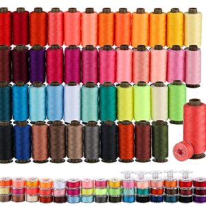 ilauke 95Pcs Bobbins Sewing Thread Kits, 400 Yards per Sewing Thread Polyester Spools with Case 45 Colors Sewing Supplies, Prewound Bobbin for Brother Singer Janome Hand & Machine Sewing