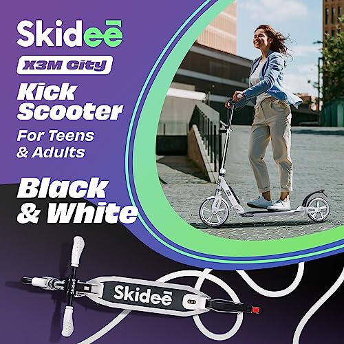 Scooter for Kids Ages 6-12 - Scooters for Teens 12 Years and Up - Adult Scooter with Anti-Shock Suspension - Scooter for Kids 8 Years and Up with 4 Adjustment Levels Handlebar Up to 41 Inches High