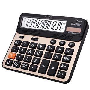 large button calculator,philley large lcd display 14 digits desktop check&correct electronic calculator(ct-9240c)