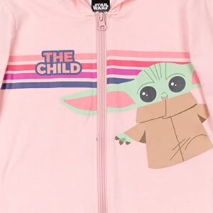 STAR WARS The Mandalorian Baby Yoda Little Girls Hoodie T-Shirt Legging Set Pink 7-8